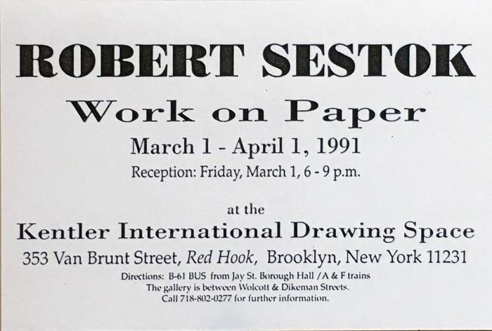 Robert Sestok, Work on Paper
