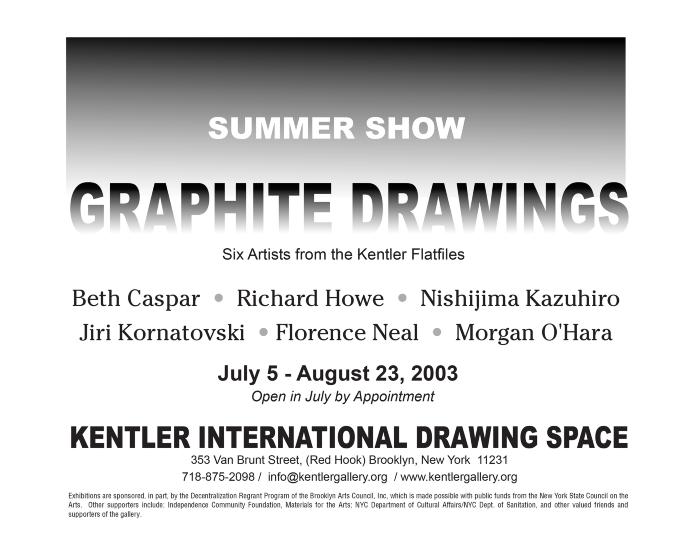 Graphite Drawings: Selections from the Kentler Flatfiles