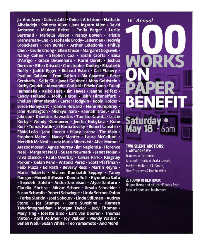 100 Works on Paper BENEFIT: May 18, 2019