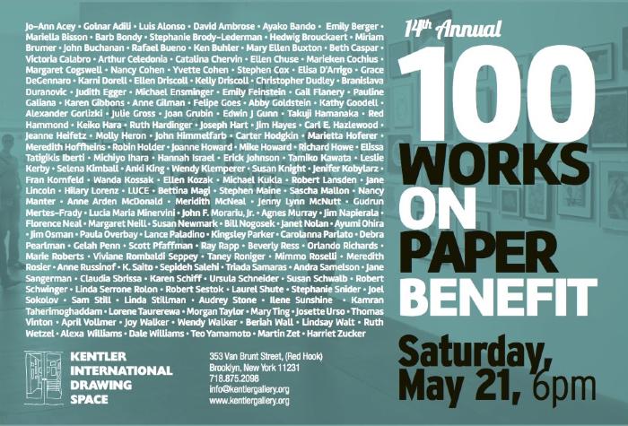 100 Works on Paper Benefit Exhibition, 2016