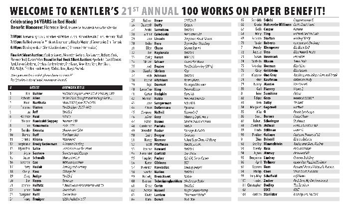 100 WORKS ON PAPER Benefit Exhibition - 2024